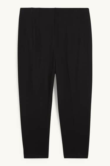 Women - Jersey trousers - regular fit - black
