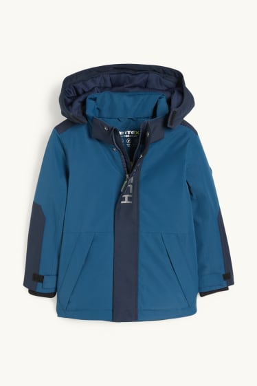 Bambini - Giacca con cappuccio - impermeabile - blu scuro
