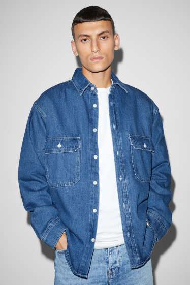 Men - Denim shirt jacket - blue denim