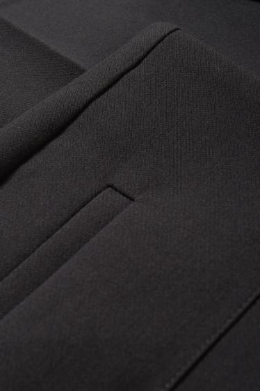 Women - Cloth trousers - high waist - tapered fit - black