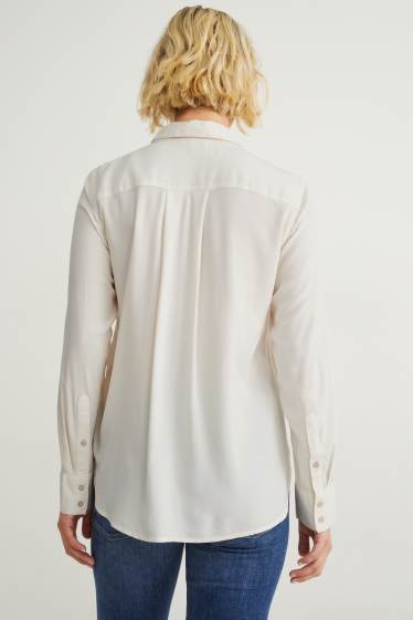 Dames - Blouse - crème wit