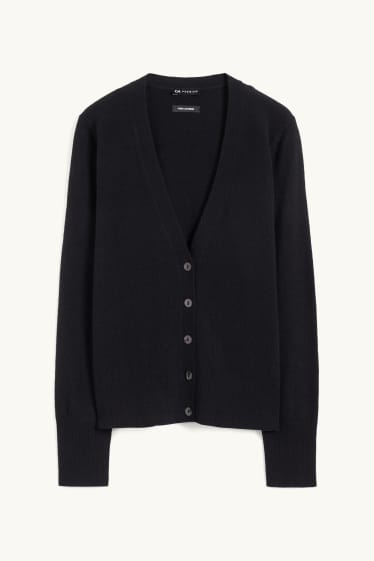 Women - Cashmere cardigan - black