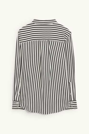 Women - Blouse - striped - cremewhite