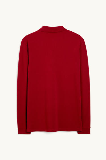 Men - Polo shirt - dark red