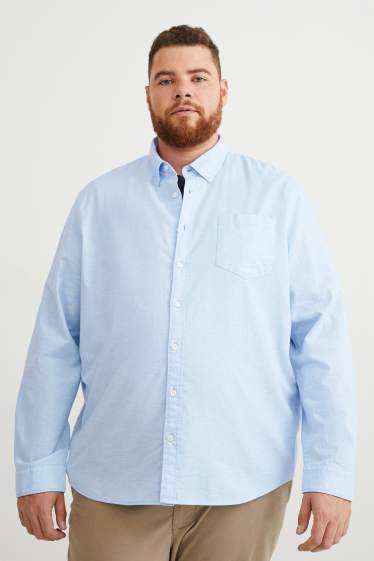 Hommes - Chemise oxford - regular fit - col button-down - bleu clair