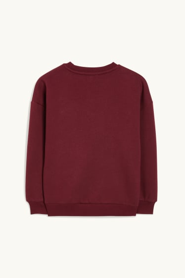 Kinderen: meisjes - Uitgebreide maten - sweatshirt - bordeaux