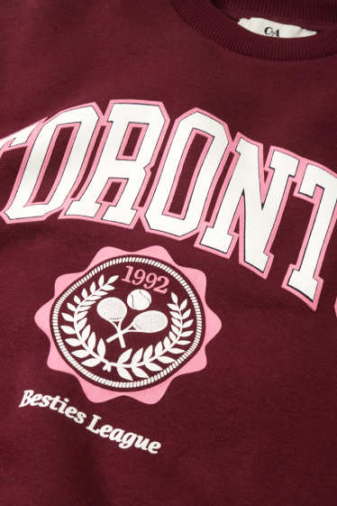 Kinderen: meisjes - Uitgebreide maten - sweatshirt - bordeaux