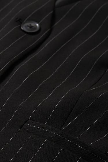 Women - Waistcoat - pinstripes - black / white