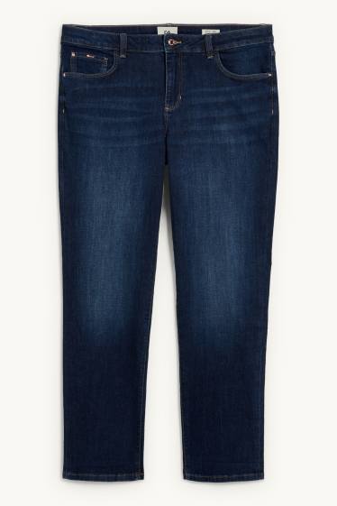 Damen - Straight Jeans - Mid Waist - LYCRA® - jeansblau