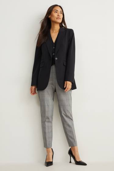Damen - Business-Blazer - Regular Fit - Mix & Match - schwarz