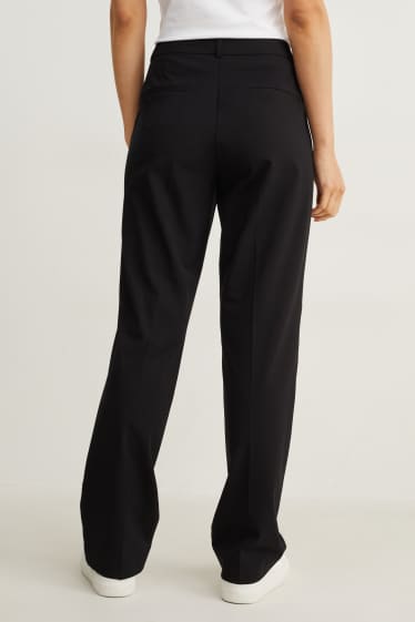 Dona - Pantalons formals - mid waist - slim fit - Mix & Match - negre