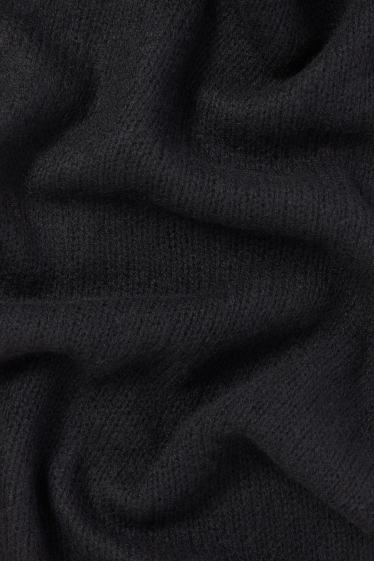 Women - Cashmere scarf - black