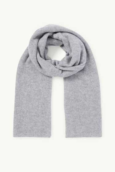 Women - Cashmere scarf - gray-melange