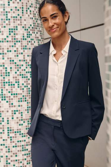 Damen - Business-Blazer - tailliert - Mix & Match  - dunkelblau