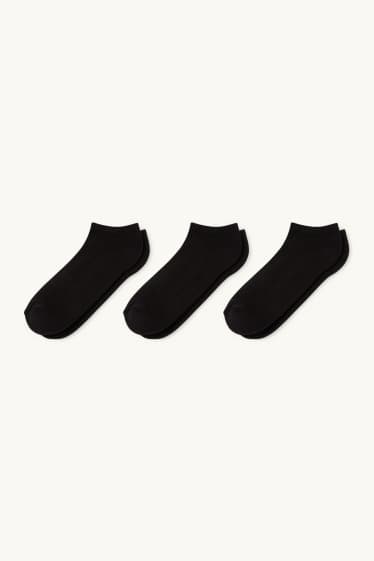 Femei - Multipack 3 perechi - șosete sub gleznă - negru