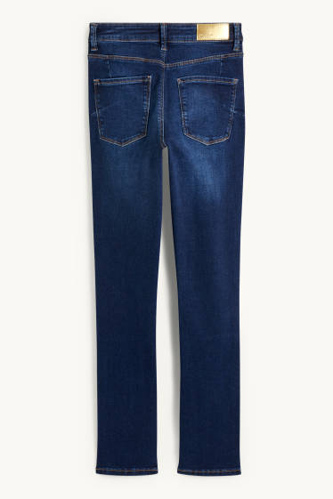Women - Slim jeans - mid-rise waist - shaping jeans - LYCRA® - blue denim