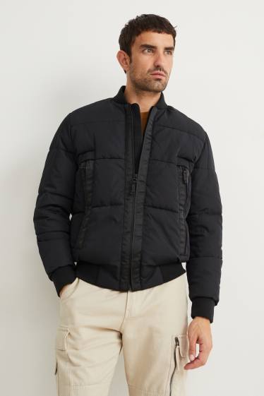 Men - Quilted jacket - water-repellent - black