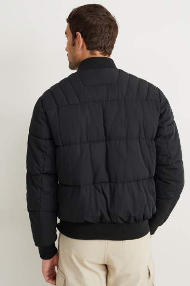 Men - Quilted jacket - water-repellent - black