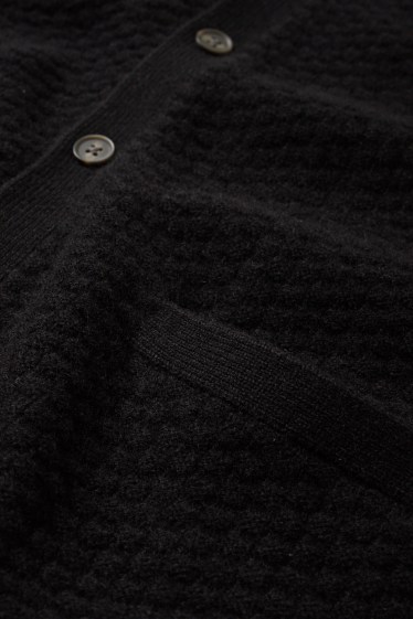 Home - Jaqueta de punt amb component de caixmir - mescla de llana - negre