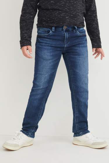 Děti - chlapci - Rozšířené velikosti - multipack 2 ks - slim jeans - jog denim - džíny - tmavošedé