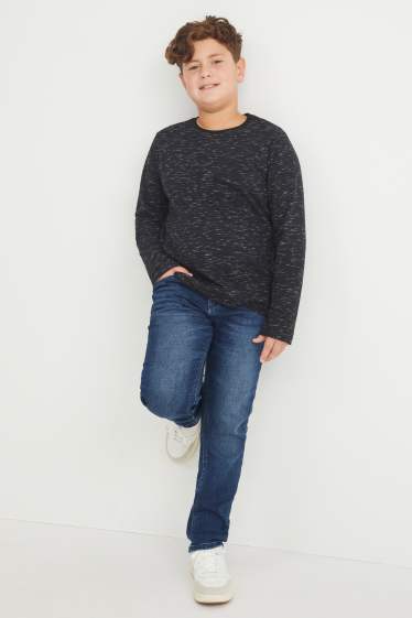 Děti - chlapci - Rozšířené velikosti - multipack 2 ks - slim jeans - jog denim - džíny - tmavošedé