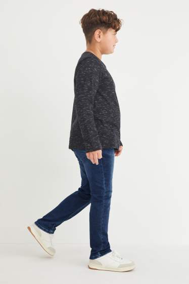 Děti - chlapci - Rozšířené velikosti - multipack 2 ks - slim jeans - jog denim - džíny - tmavošedé