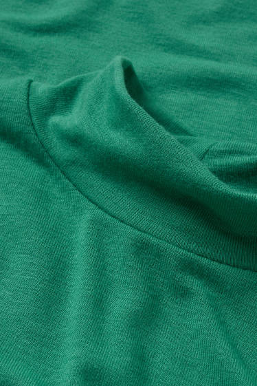 Dames - Shirt met rolkraagje - groen