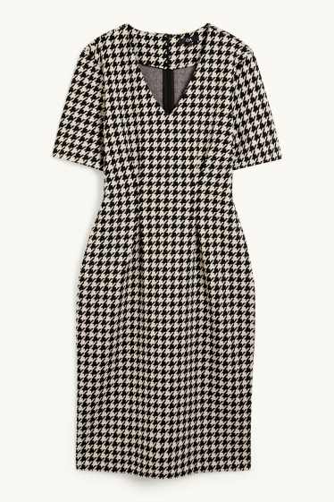 Femmes - Robe étui - à motif - noir / beige