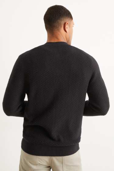 Home - Jaqueta de punt amb component de caixmir - mescla de llana - negre