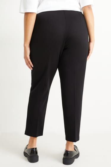 Women - Jersey trousers - regular fit - black