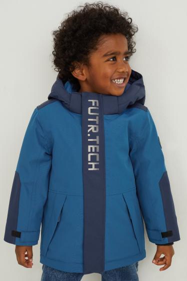 Bambini - Giacca con cappuccio - impermeabile - blu scuro