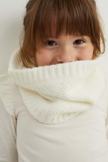 Children Girls - Snood - white
