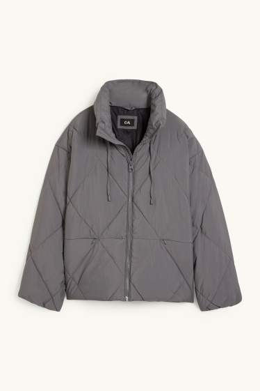 Women - Quilted jacket - gray