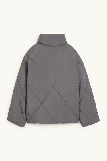 Women - Quilted jacket - gray