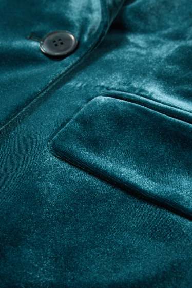 Women - Velvet business blazer- regular fit - dark green