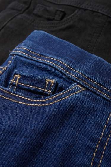 Kinderen: meisjes - Set van 2 - jegging - blauw / zwart