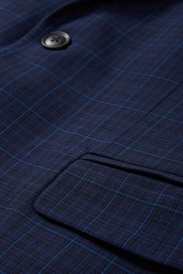 Hommes - Veste de costume - slim fit - Flex  - bleu foncé
