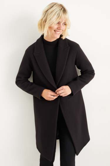 Donna - Cappotto - misto lana - blu scuro