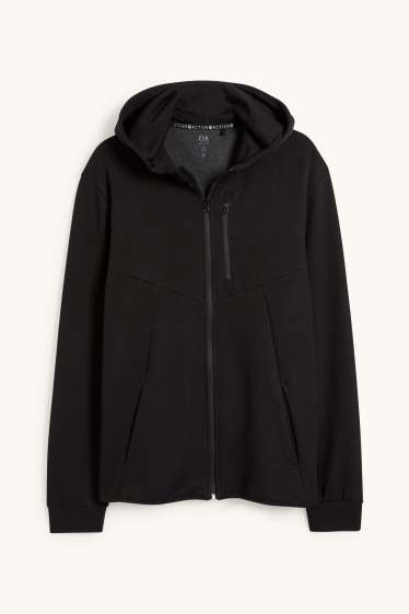 Hommes - Sweat de sport à capuche - noir