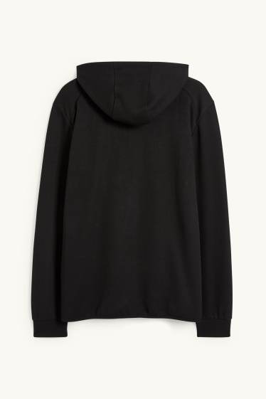 Hommes - Sweat de sport à capuche - noir