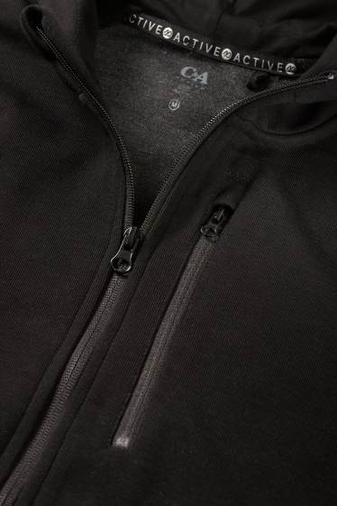 Hommes - Sweat de sport à capuche - noir