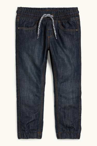 Children Boys - Slim jeans - thermal jeans - denim-dark blue