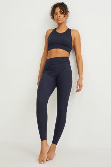 Damen - Sport-Leggings - 4 Way Stretch - dunkelblau