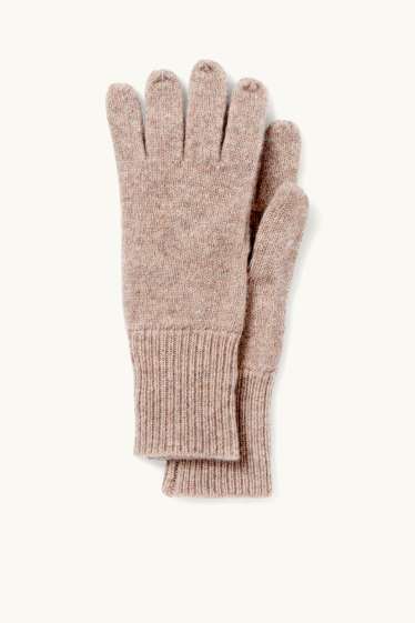 Femmes - Gants en cachemire - taupe