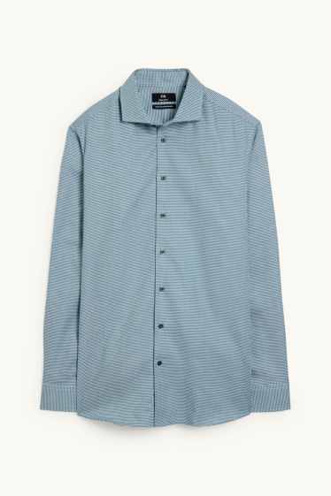 Men - Business shirt - regular fit - cutaway collar - easy-iron - green