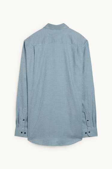 Men - Business shirt - regular fit - cutaway collar - easy-iron - green