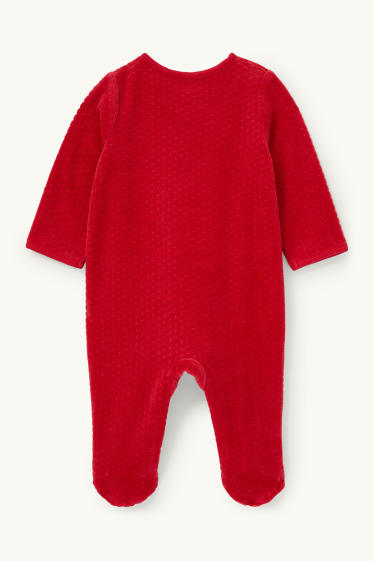 Unisex - Eisbär - Baby-Weihnachts-Schlafanzug - rot
