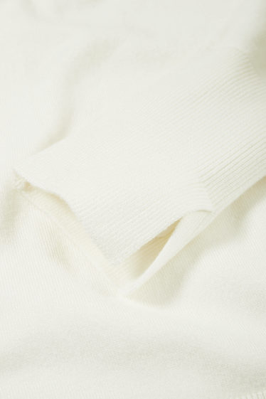 Femmes - Pullover basique à col roulé - blanc crème