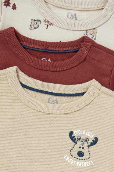 Bébés garçons - Lot de 3 - élan - sweats pour bébé - beige clair