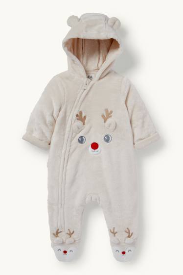 Unisex - Rudolf - granota nadalenc per a nadó - beix clar
